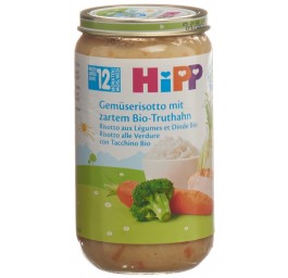 HIPP risotto aux légumes avec dinde verre 250 g