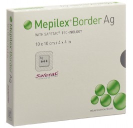 MEPILEX Ag Border pans hydrocell 10x10cm 5 pce