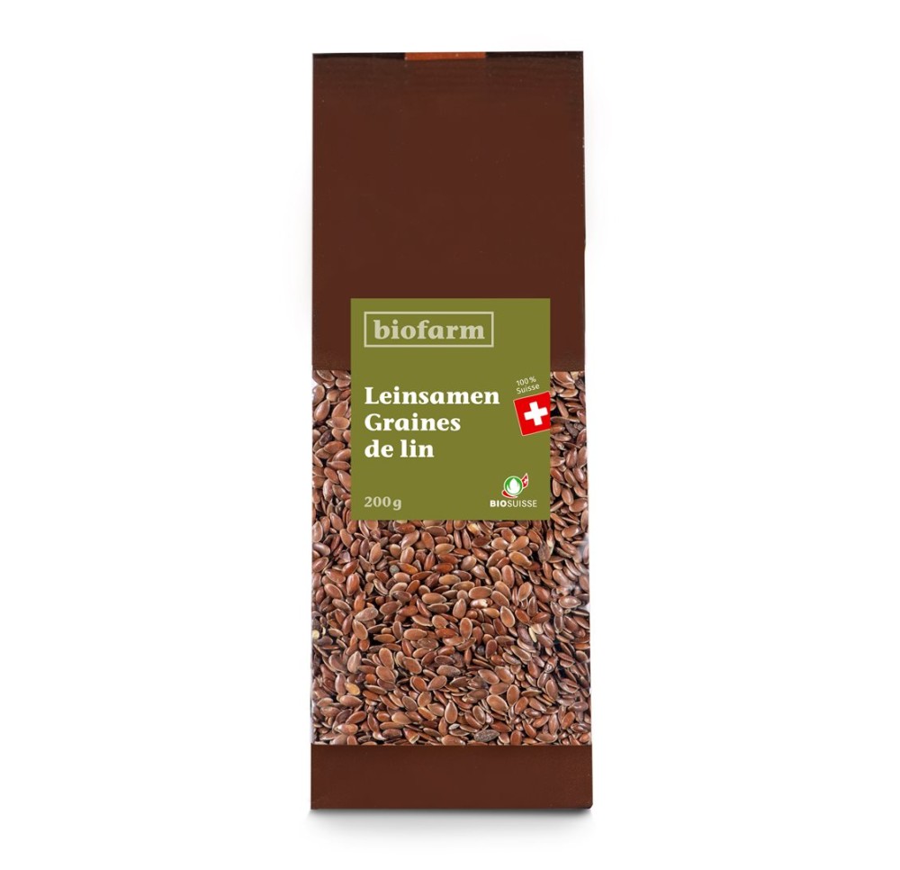 BIOFARM graines de lin bourgeon CH sach 200 g