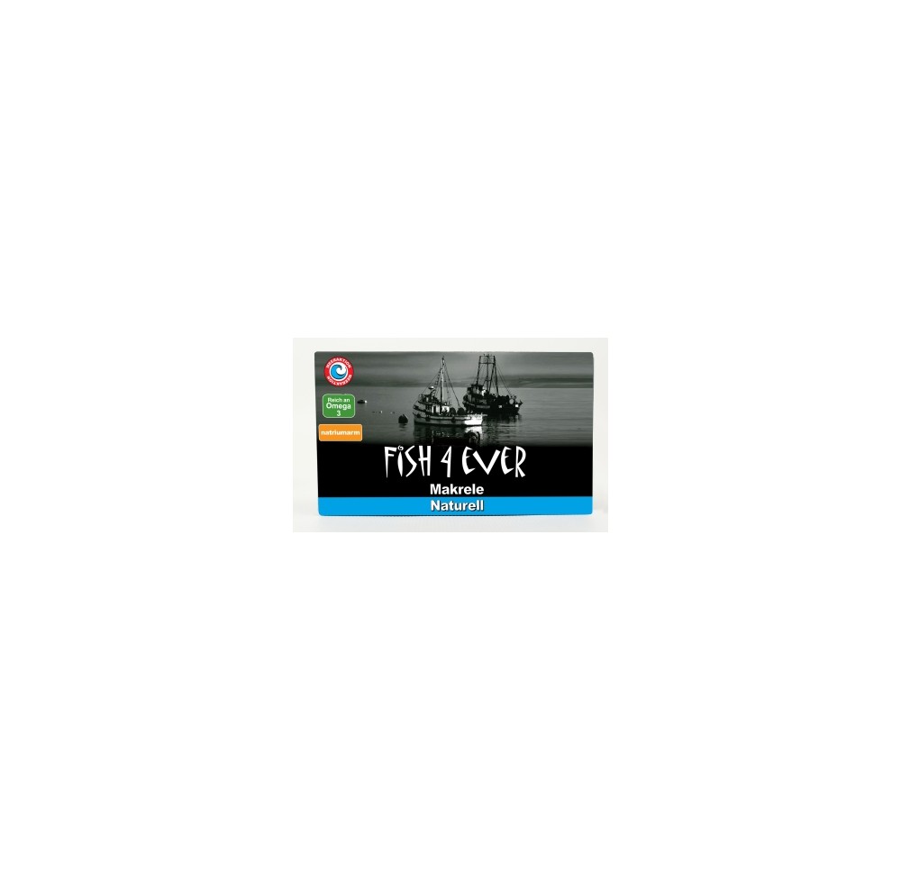 FISH4EVER maquereau au naturel bte 125 g FISH4EVER maquereau au naturel bte 125 g