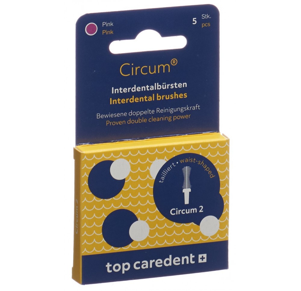 TOP CAREDENT Circum 2 CDB-2 brosse ind pink 5 pce