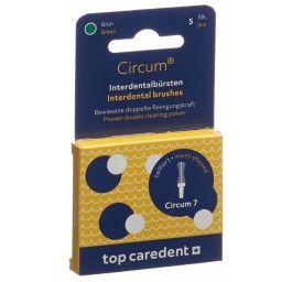 TOP CAREDENT Circum 7 CDB-7 brosse int vert 5 pce