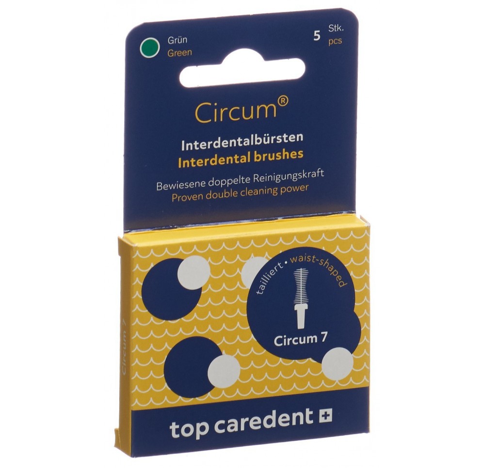 TOP CAREDENT Circum 7 CDB-7 brosse int vert 5 pce