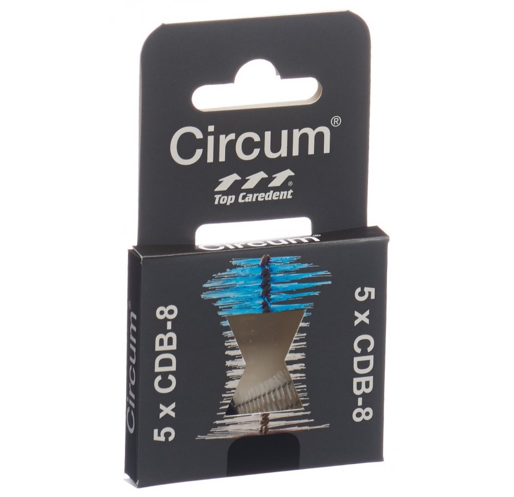 TOP CAREDENT Circum 8 CDB-8 brosse int noir 5 pce