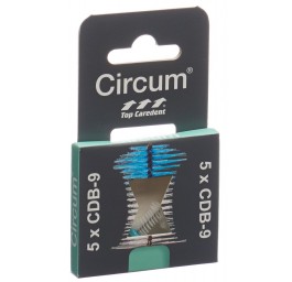 TOP CAREDENT Circum 9 CDB-9 brosse int turq 5 pce