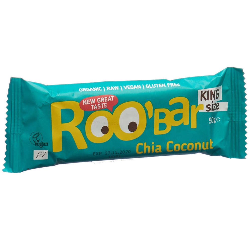 ROOBAR barre crue de chia noix de coco 50 g ROOBAR barre crue de chia noix de coco 50 g