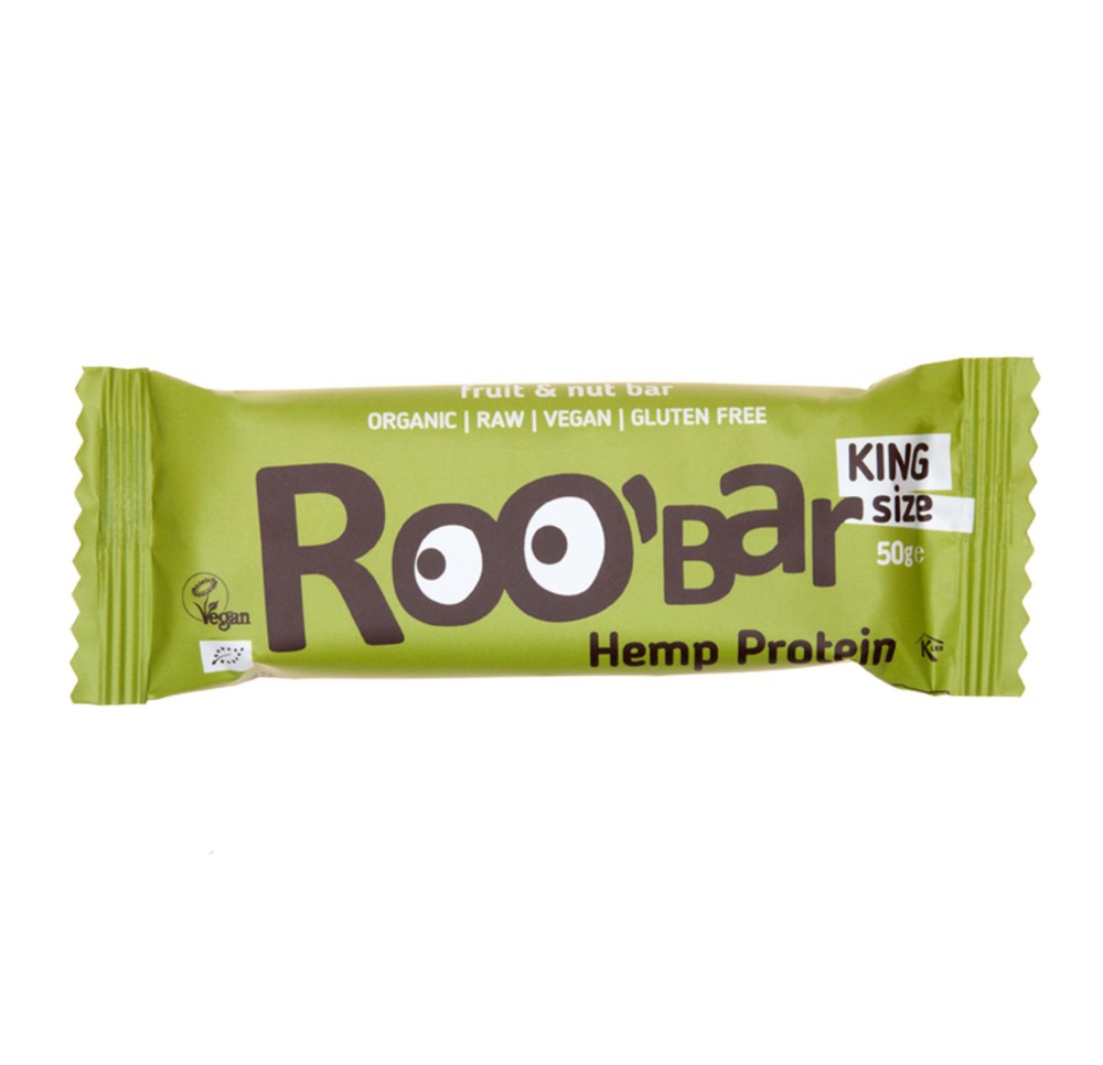 ROOBAR barre crue protéine de chanvre 50 g
