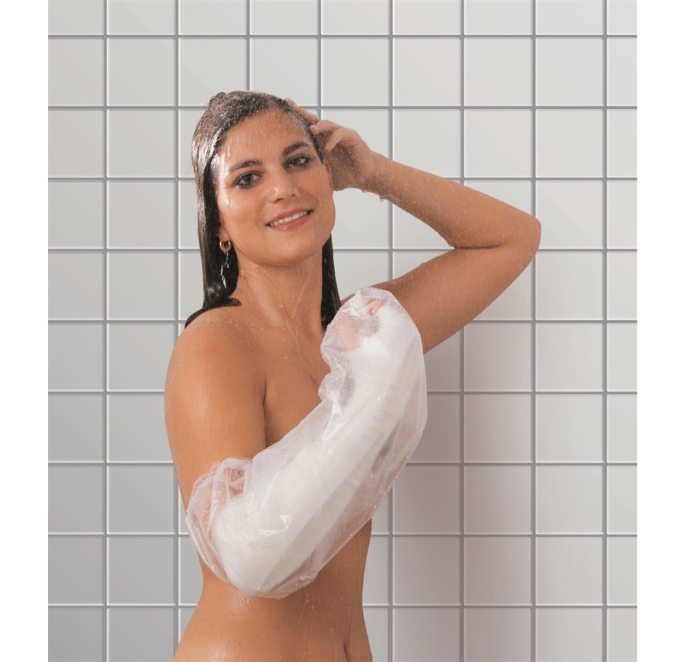 AQUABELLA prot douche ad jambe cou/bras long 2 pce