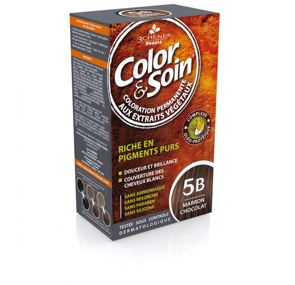 COLOR & SOIN coloration 5B marron chocolat 135 ml