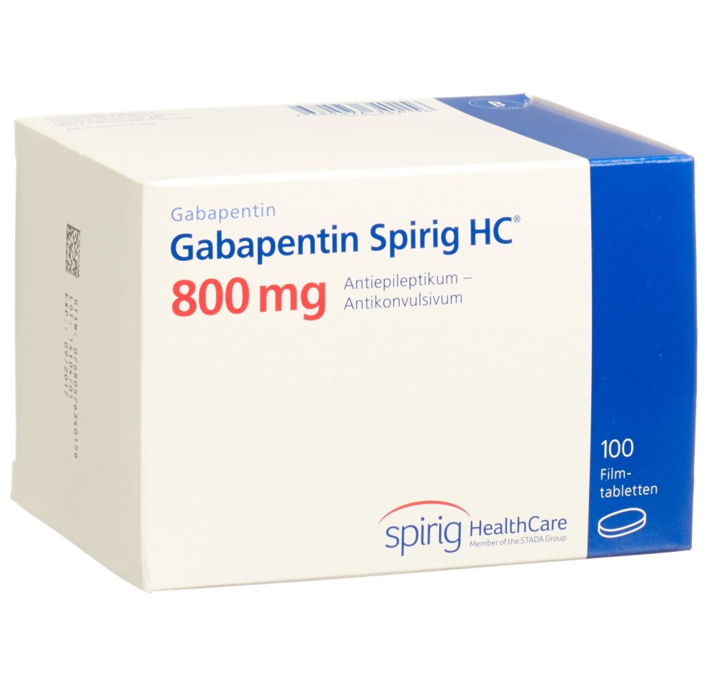 GABAPENTINE Spirig HC cpr pell 800 mg 100 pce GABAPENTINE Spirig HC cpr pell 800 mg 100 pce