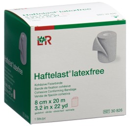 HAFTELAST s latex bande fix 8cmx20m cohé crème