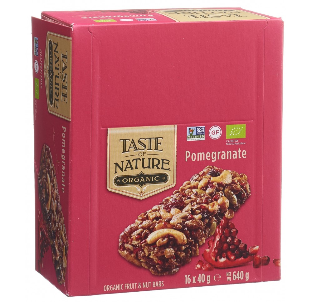 TASTE OF NATURE barre Pomegranate 16 x 40 g