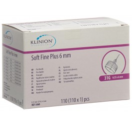 KLINION Soft Fine Plus pen aiguil 6mm 31G 110 pce