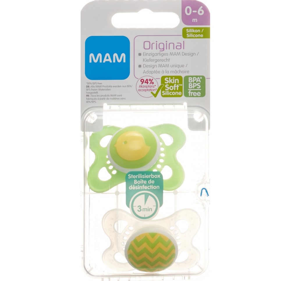 MAM Original lolette sili 0-6m Unisex 2 pce