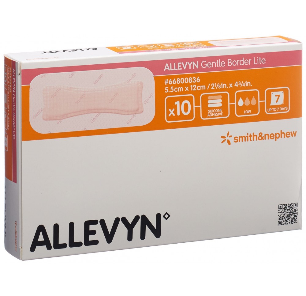 ALLEVYN GB LITE 5.5x12cm 10 pce