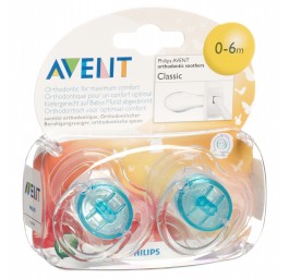 PHILIPS AVENT sucette transparente 0-6 m 2 pce