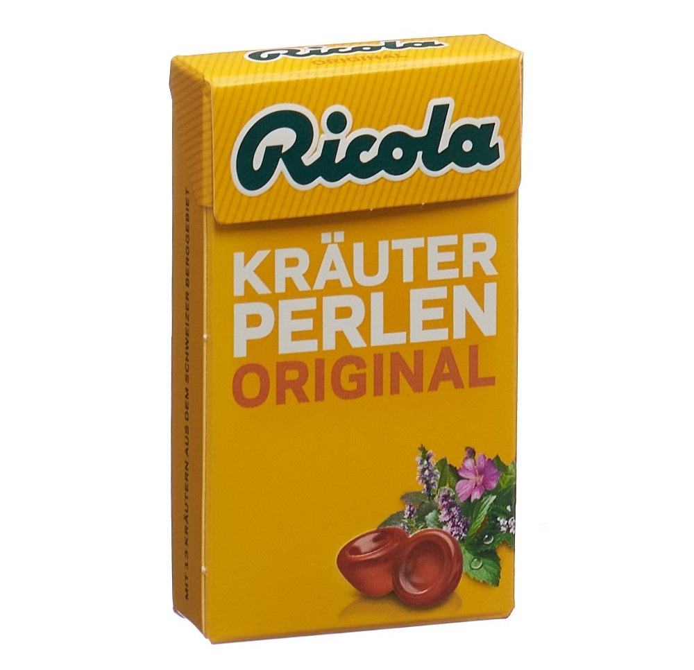 RICOLA Kräuter Perlen original bonbon ss box 25 g