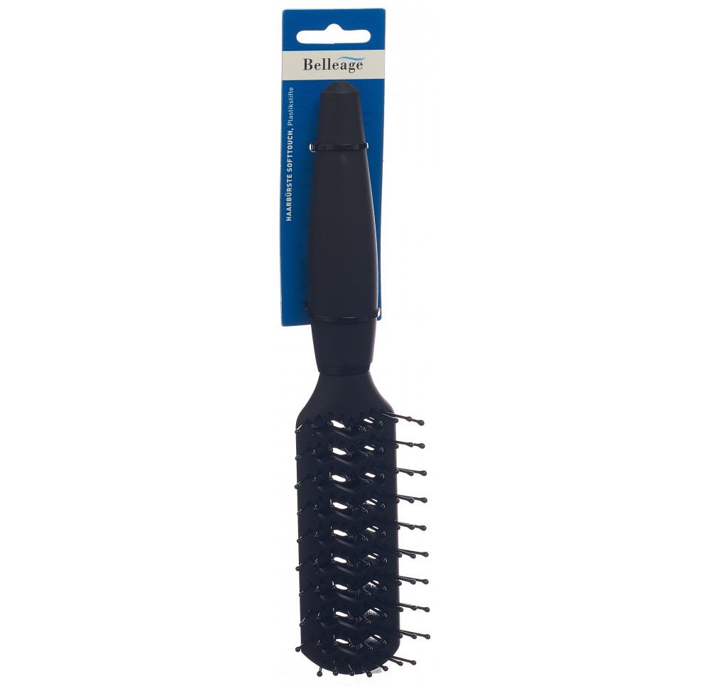 BELLEAGE brosse à cheveux softtouch plate