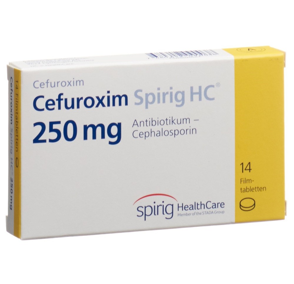 CEFUROXIME Spirig HC cpr pell 250 mg 14 pce CEFUROXIME Spirig HC cpr pell 250 mg 14 pce