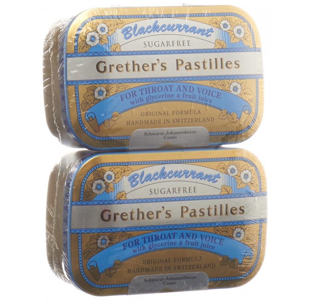 GRETHERS Blackcurrant past s suc 2 bte 110 g