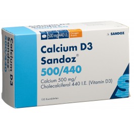 CALCIUM D3 Sandoz cpr croquer 500/440 oran 120 pce