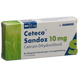 CETECO Sandoz cpr pell 10 mg 10 pce