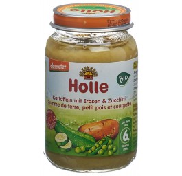 HOLLE pom terre a pet pois et courget bio 190 g