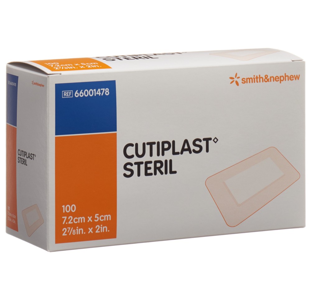 CUTIPLAST STERIL pans vuln 7.2cmx5cm blanc 100 pce CUTIPLAST STERIL pans vuln 7.2cmx5cm blanc 100 pce