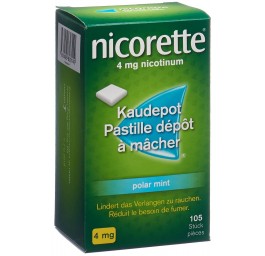 NICORETTE Polar Mint pastill dép mâch 4 mg 105 pce