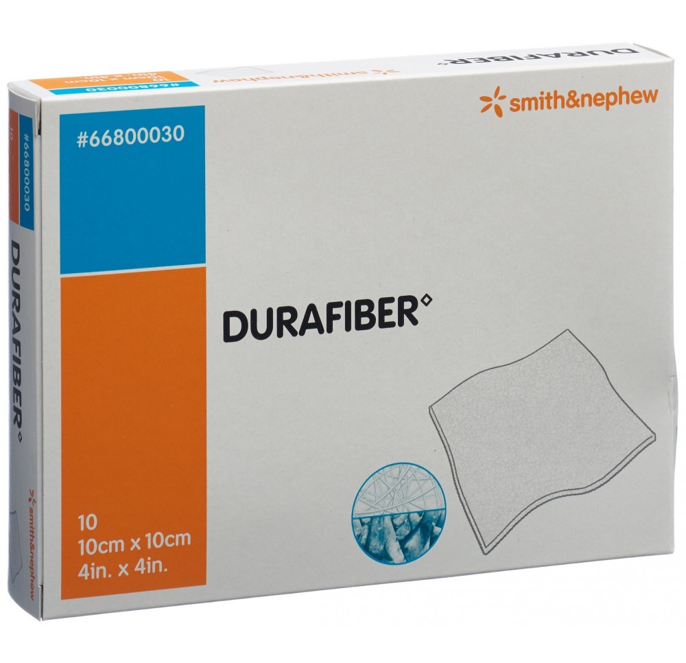 DURAFIBER pansement absorbant 10x10cm stér 10 pce