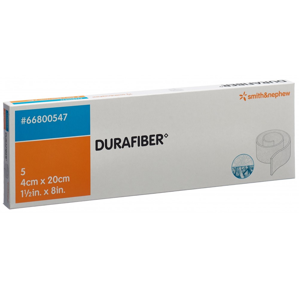 DURAFIBER pansement absorbant 4x20cm stér 5 pce