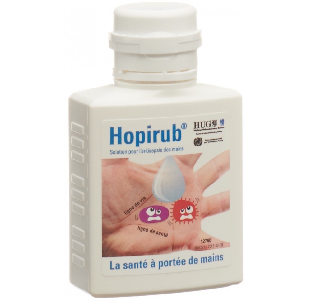 HOPIRUB désinfect des mains liq WHO fl oval 100 ml