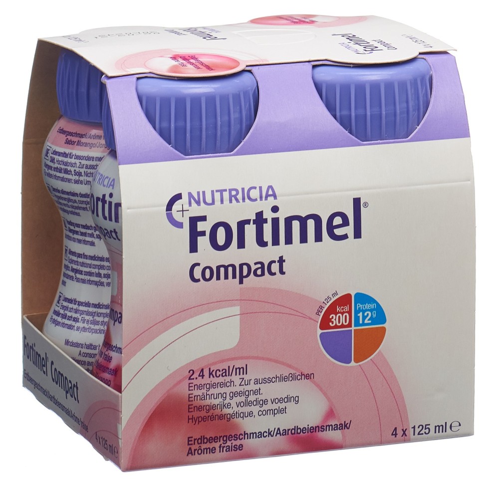 FORTIMEL Compact 2.4 kcal fraise 4 fl 125 ml FORTIMEL Compact 2.4 kcal fraise 4 fl 125 ml