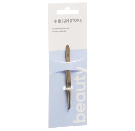 SUN STORE Beauty pincette biseautée nickel mat