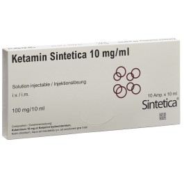 KETAMIN Sintetica sol inj 10 mg/ml 10ml amp 10 pce