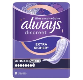 ALWAYS Discreet incontinence Ultimate nuit n 8 pce