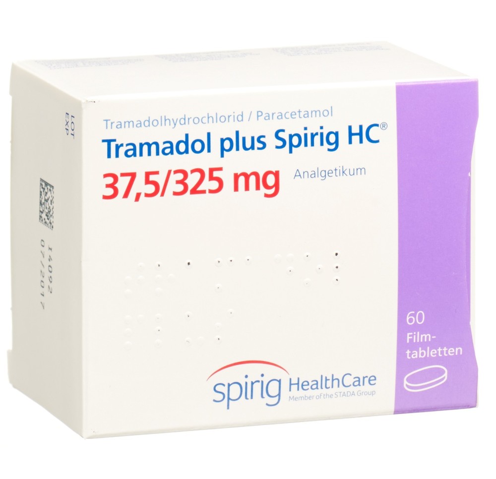 TRAMADOL PLUS Spirig HC 37.5/325mg 60 pce TRAMADOL PLUS Spirig HC 37.5/325mg 60 pce