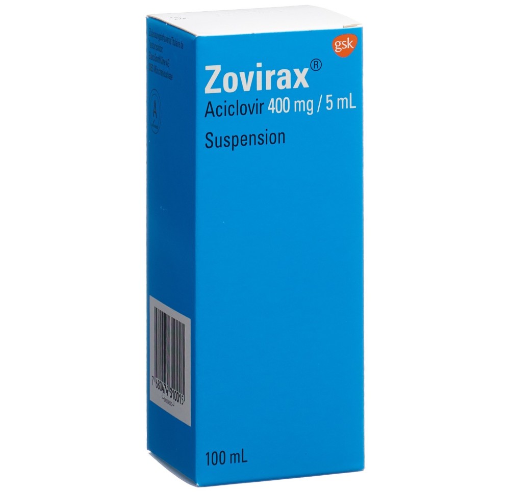 ZOVIRAX susp 400 mg/5ml fl 100 ml ZOVIRAX susp 400 mg/5ml fl 100 ml