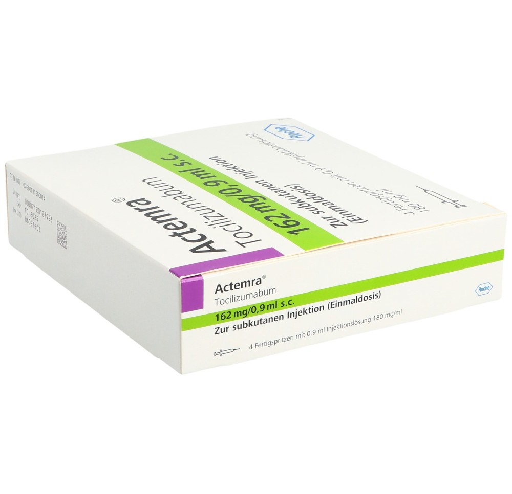 ACTEMRA sol inj 162 mg/0.9ml ser pré 4 pce