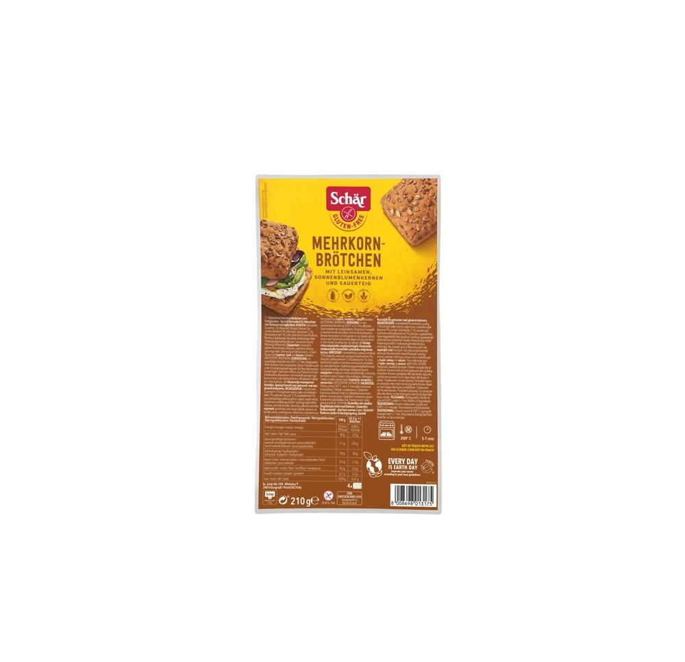 SCHÄR pain aux céréales sans gluten 210 g SCHÄR pain aux céréales sans gluten 210 g