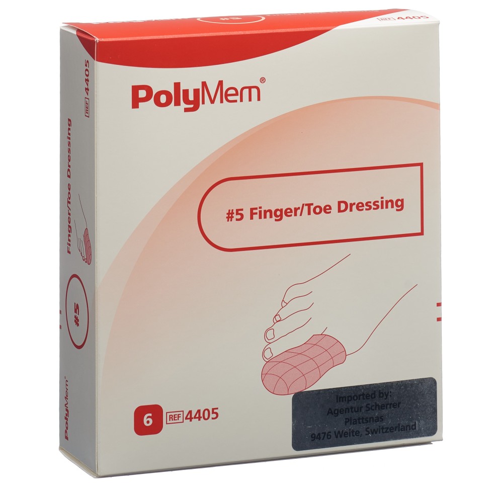 POLYMEM Finger/Toe Dressing XXL 6 pce