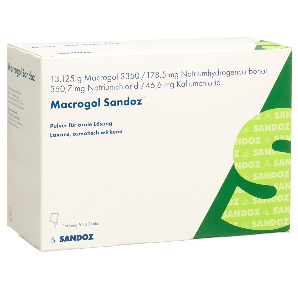 MACROGOL Sandoz pdr sach 20 pce MACROGOL Sandoz pdr sach 20 pce