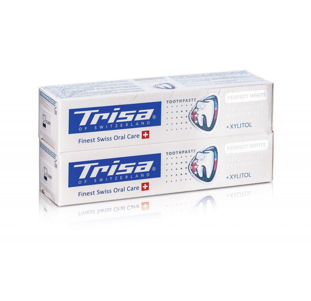 TRISA dentifrice Pure White Swi Her DUO 2 x 75 ml