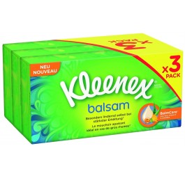 KLEENEX Balsam mouchoi papier box trio 3 x 60 pce