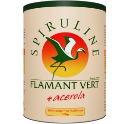 SPIRULINE Flamant Vert+acerola cpr 500 mg 1000 pce