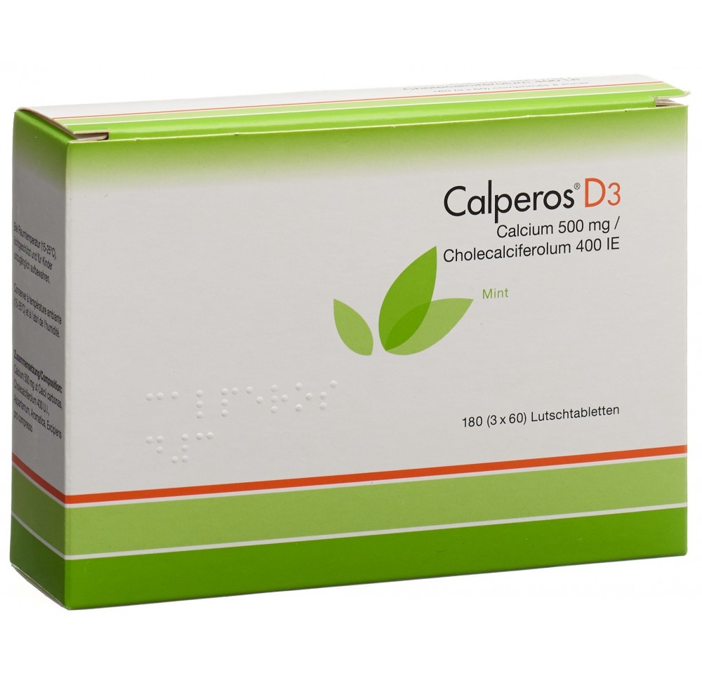 CALPEROS D3 cpr sucer menthe bte 180 pce