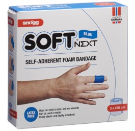 SNÖGG Soft Next pansement 3cmx4.5m bleu