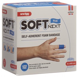 SNÖGG Soft Next pansement 6cmx4.5m bleu