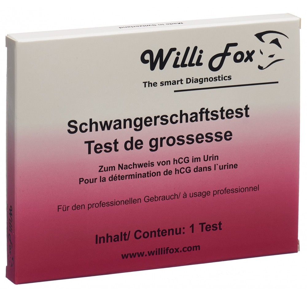 WILLI FOX test de grossesse dans l'urine