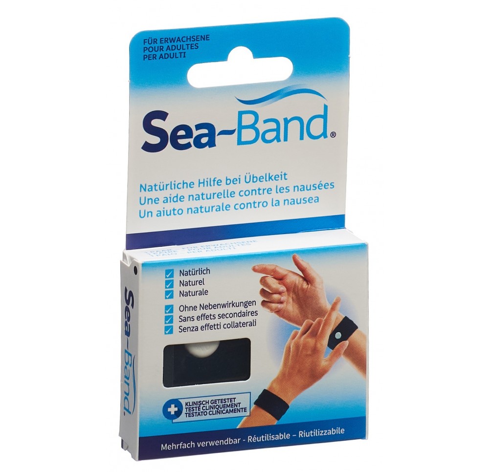 SEA-BAND bracelet acupression adulte noir 1 paire